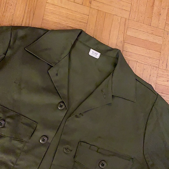 Army Style Button Down. Short Sleeve. - Picture 2 of 8